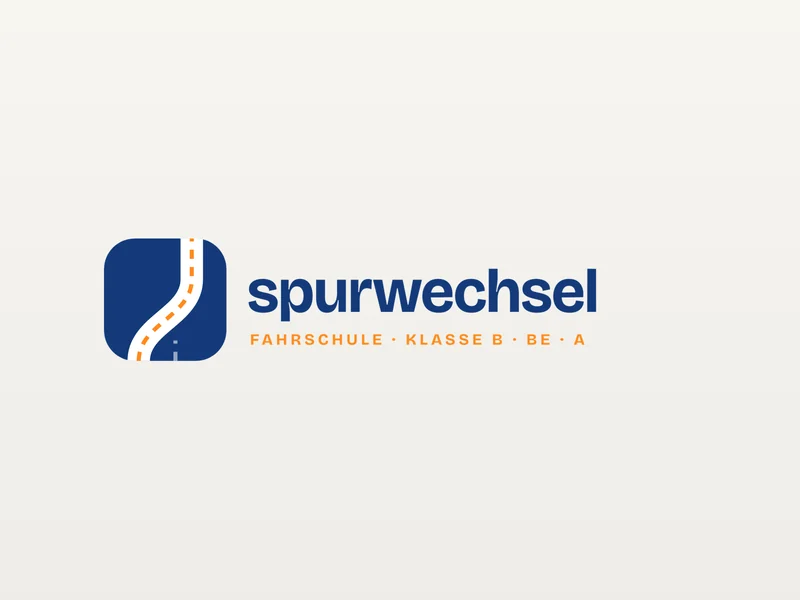 Nachher: Logo Fahrschule Spurwechsel modernisiert, als saubere Vektorgrafik