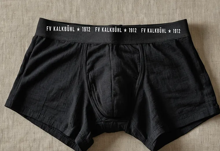 Boxershorts mit Logo-Bund des FV Kalkbühl (Beispiel, fiktive Firma)